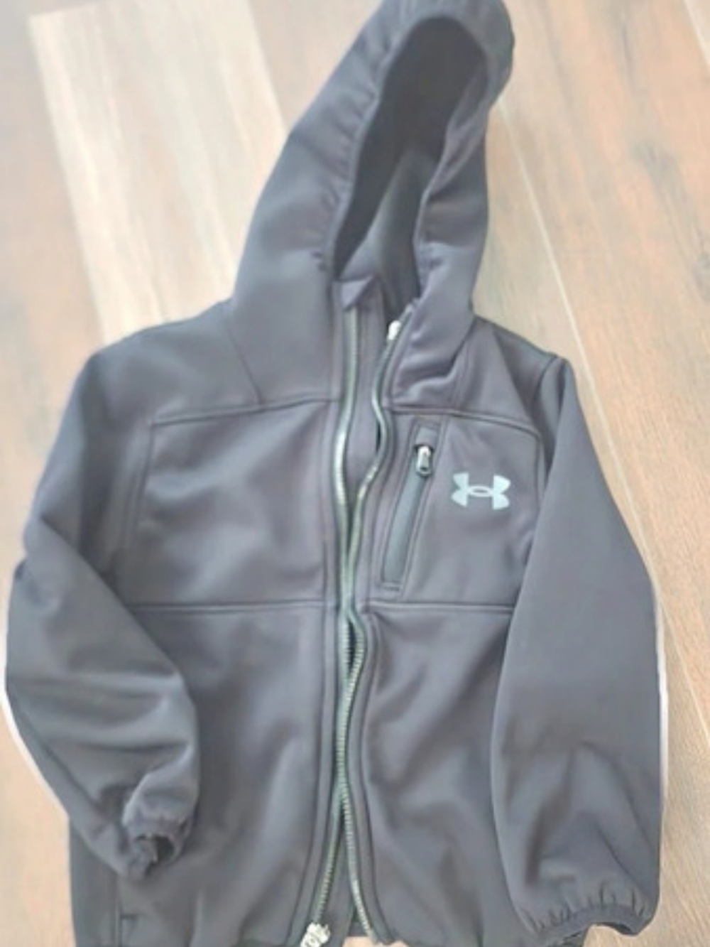 Under Armour Boys Sim Softshell Hooded Jacket Black
